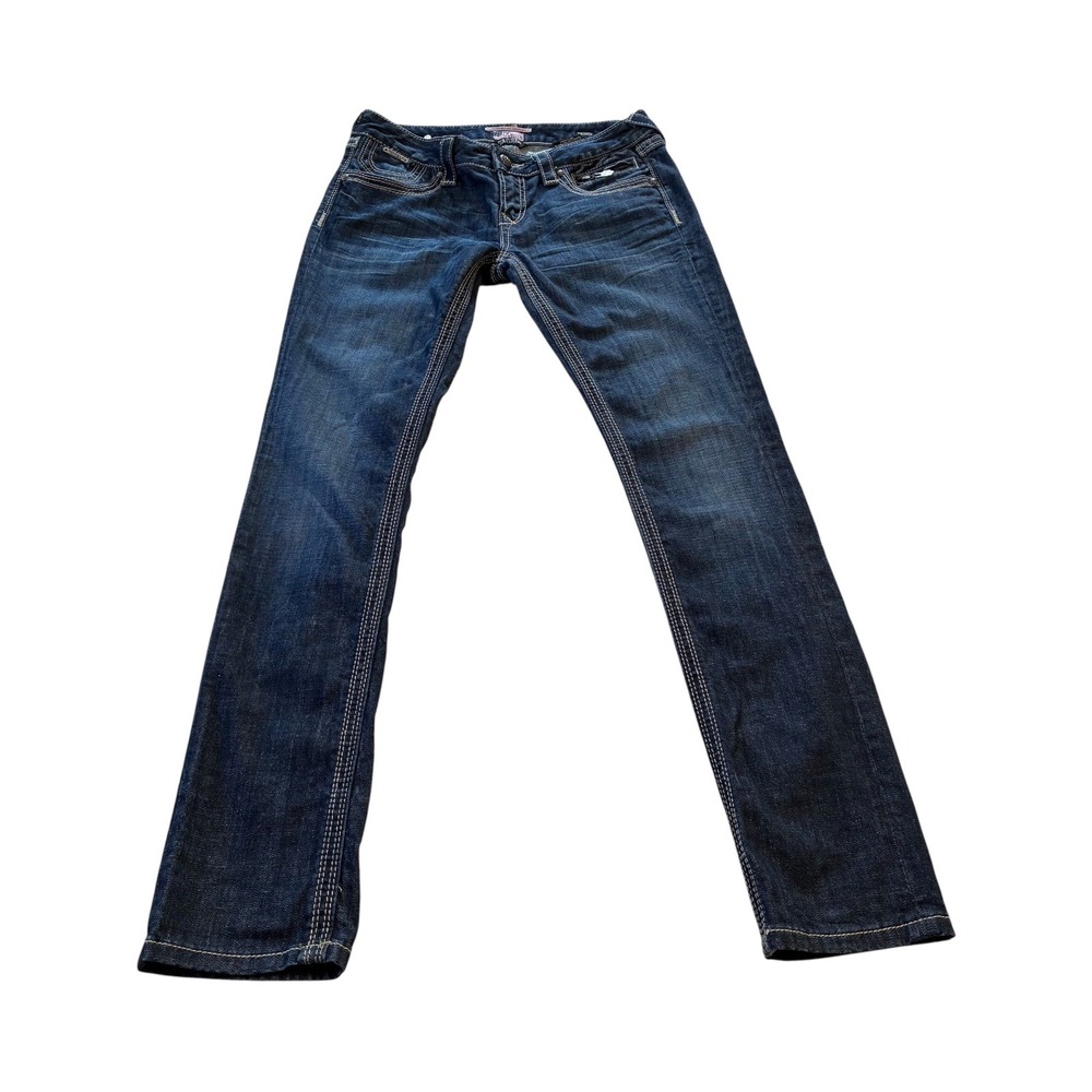 ReRock Republic Jeans Womens 8R Dark‎ Wash Denim Skinny Embellished Pockets
